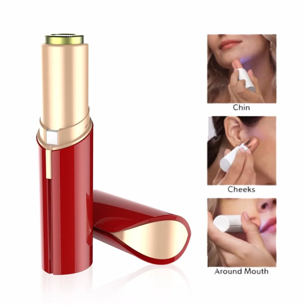 

Women Electric Shaver Lipstick Shape Facial Lip Cheek Chin Hair Removal Remover Mini Portable Painless Depilator Razor