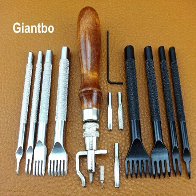 Set of 9 Tools 1+2+4+6 prong Diamond Stitching Chisels & Adjustable