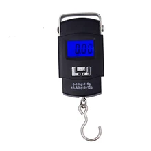 50 кг 10g10pcs/лот электронные весы, весы цифровой рыбы Висячие Карманные электронные весы Подсветка Взвешивание кухонные весы