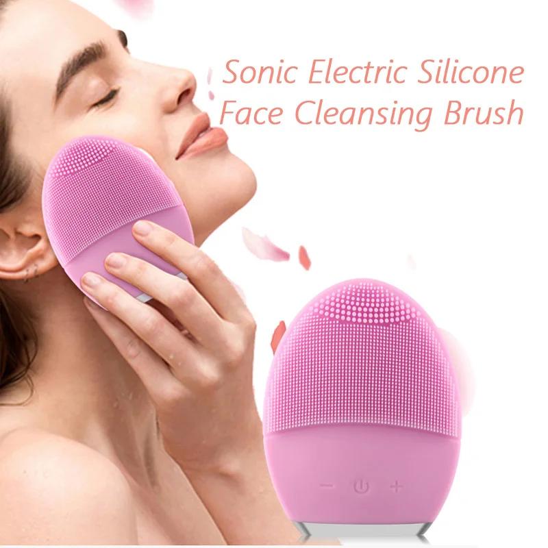 Sonic Electric Facial Cleansing Brush High Frequency Vibration Waterproof Face Massage Promote Skin Care Product Absorption