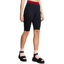 Спортивные леггинсы из до колена облегающее для занятий фитнесом спортом в тренажерном зале для бега спортивные шорты c высокой талией, эластичные шорты для йоги