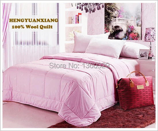 160 210cm Single Wool Winter Blanket Autumn Quilt Pink edredons