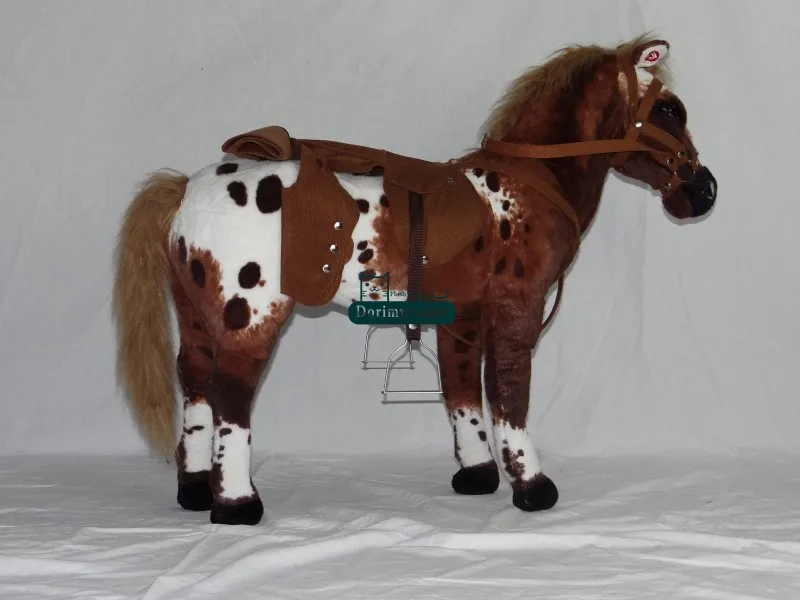 Dorimytrader Hot 31\`\` 80cm Emulational Animal Horse Toy Large Stuffed Soft Plush Horse Gift 3 Colors Free Shipping DY60967 (22)