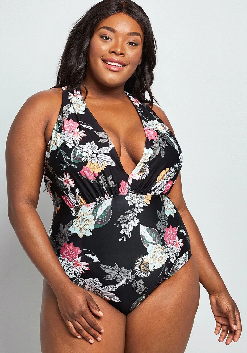 Plus size bodysuit Sexy Women Printed Cross Halter one piece Swimwear Bikini Swiming Suit Beach Biquinis Feminino Swimsuit
