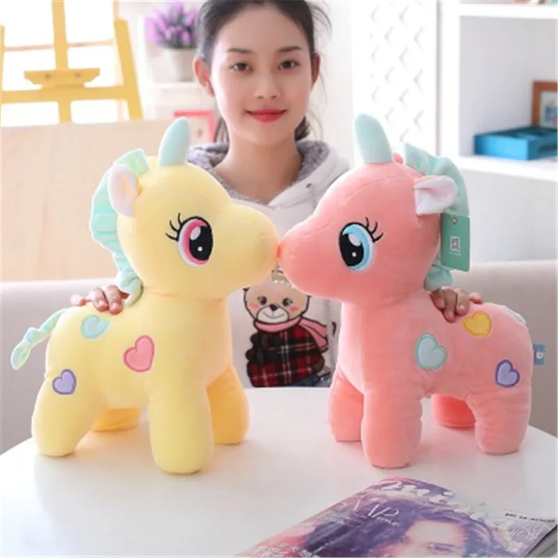 

35CM Unicorn Plush Stuffed Animals Soft Girls Doll Cartoon Peluches Licorne Kawaii Horse Baby Birthday Gift/Toys For Children