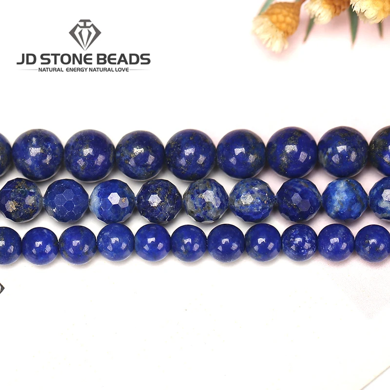 

Natural Lapis Gemstone Faceted Blue lapis lazuli Size4-14mm High Quality DIY Hand Made DIY Necklace Accessory For Jewelry Making