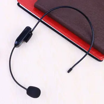 

Black Portable FM Wireless Microphone Headset Radio Megaphone For Tour Guide Teaching Meeting Lectures Supplies