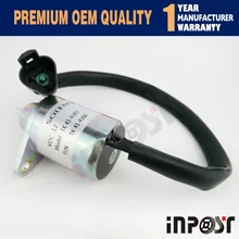 For Yanmar Engine Replaces Thermo King TK Stop Shut Off Shutdown Solenoid 41-6383, 41-4306 fuel shut off shutdown stop solenoid 1504 24c2u1b1s1a 24v