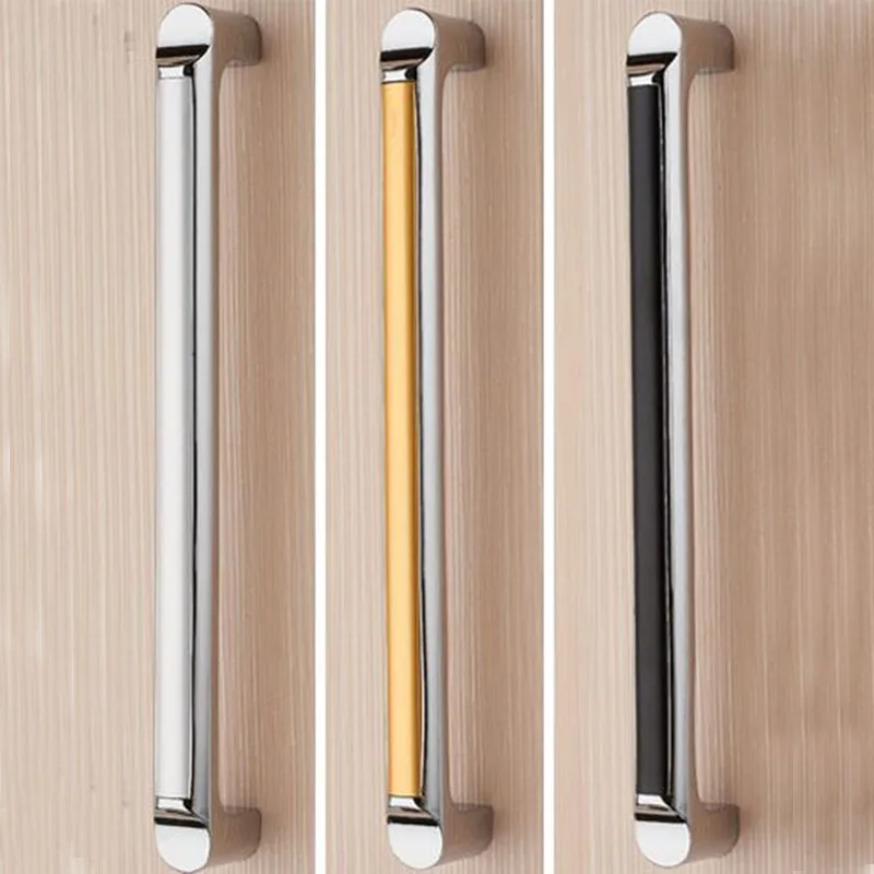 64 96 128 160 мм Современные Простые Модные Серебристые хромированные мебельные ручки черное золото кухонный шкаф wardobe ручка для выдвижного ящика Ручка