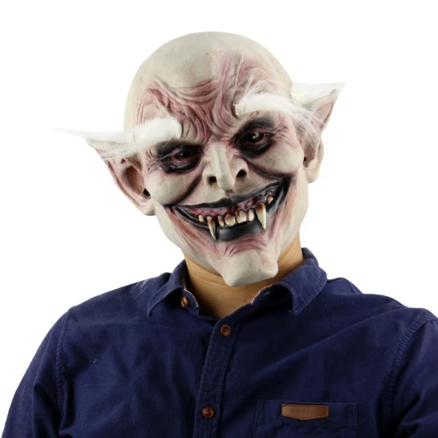 halloween latex mask festival party supplies horrifying mask latex mask with hat for masquerade halloween costume