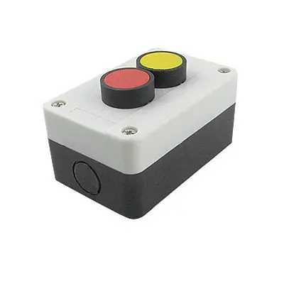 

NC NO Red Ylw Head Momentary Switch Push Button Station