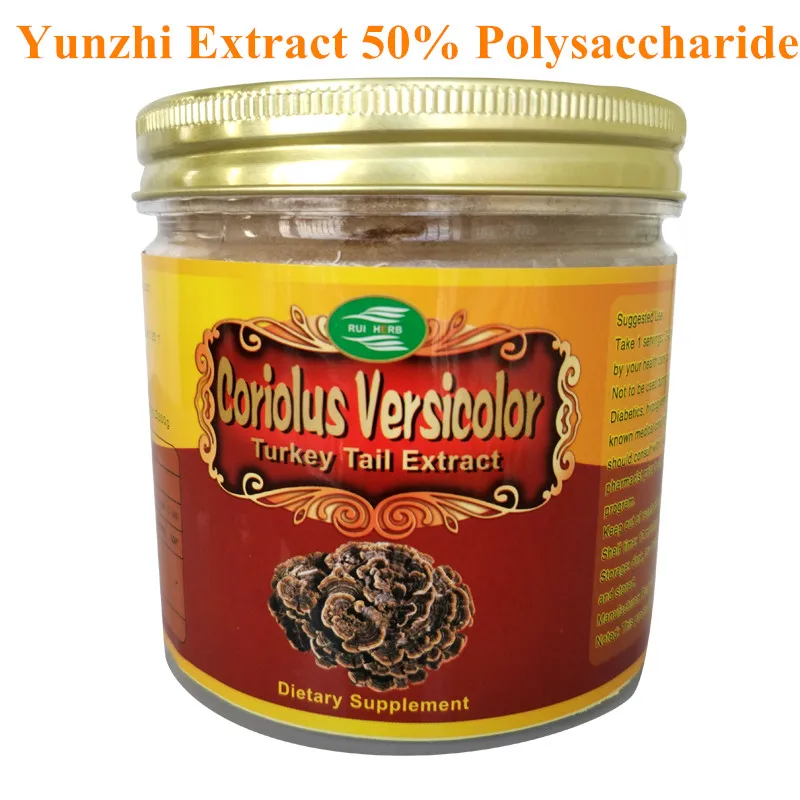 

Yunzhi Mushroom Extract 50% Polysaccharide Powder 200gram (7.1oz) free shipping