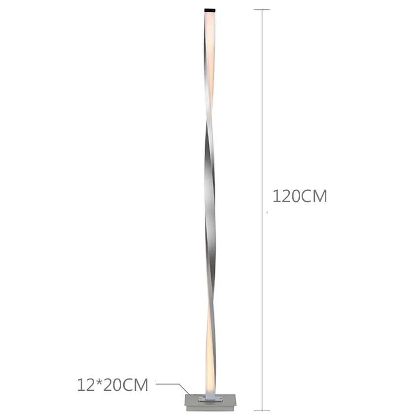 Nordic LED Floor Lamps Modern Metal Aluminum Shadeless Dimmable LED Standing Lights Fixtures Living Room Bedroom Decor Luminaire