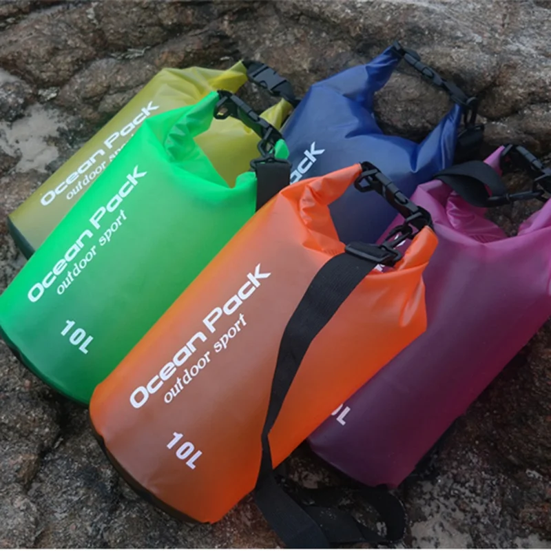 2L 5L 10L Outdoor Waterproof Swimming Upstream Bag Bucket Dry Sack Storage Bag River trekking Rafting Kayaking Travel Bags