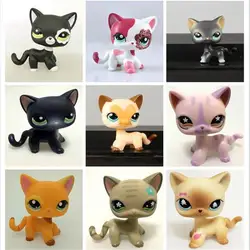 Lps pet shop collections c короткие волосы котенок Редкие старые стили белый розовый табби черный розовый котенок милые животные Pet Shop игрушки