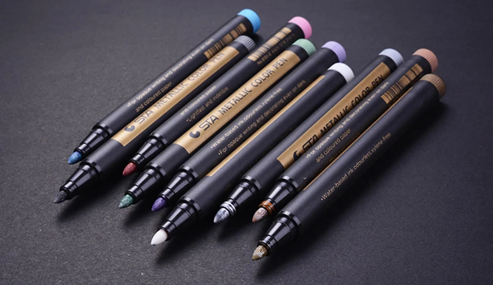 金属塗装ペン防水永久マーカーペンゴールドマーカーペンを描画するための生徒を供給 Permanent Marker Pen Marker Pengold Marker Pen Aliexpress