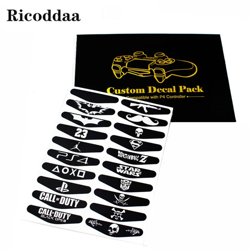 

20PCS/Lot For PS4 Gamepad Custom Game Light Bar Vinyl Stickers Decal Led Lightbar Film For Sony PS4 Playstation 4 Controller