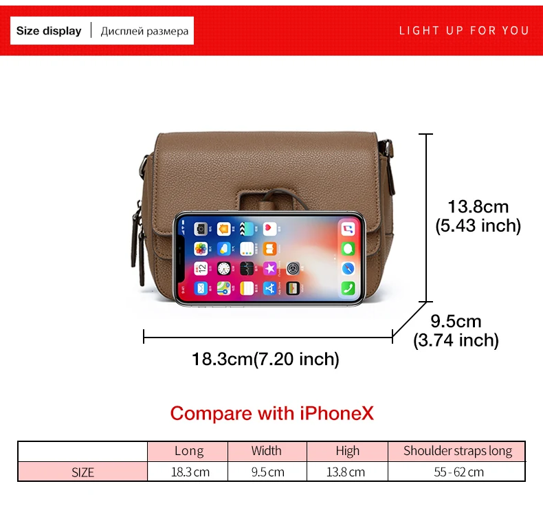 Foxer marca feminina bolsa nova moda divisão
