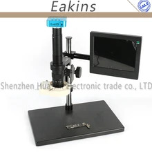 36MP Full HD 4K 25FPS HDMI USB цифровой микроскоп камера+ большая подставка+ объектив 300X/180X C-MOUNT+ 56 светодиодный светильник кольцо+ " ЖК-монитор