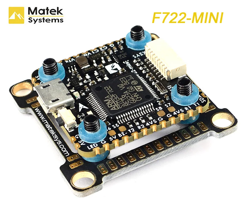 

Matek Systems F722-Mini Flight Controller OSD Dual Gyro / Acc 32M Flash 5V/2A BEC for RC Drone FPV Racing Drone Part DIY Accs