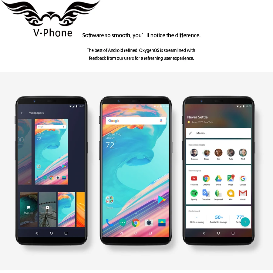 6.01 inch Oneplus 5T 8GB 128GB 4G Mobile Phone Android Snapdragon 835 Octa Core 16MP 20MP Dual Back Cameras NFC Smartphone
