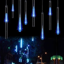 30 см/50 см 8 шт./компл. метеоритный дождь трубки светодиодный Рождество светильник свадебный сад Xmas шнура светильник на открытом воздухе праздничный светильник ing 220V