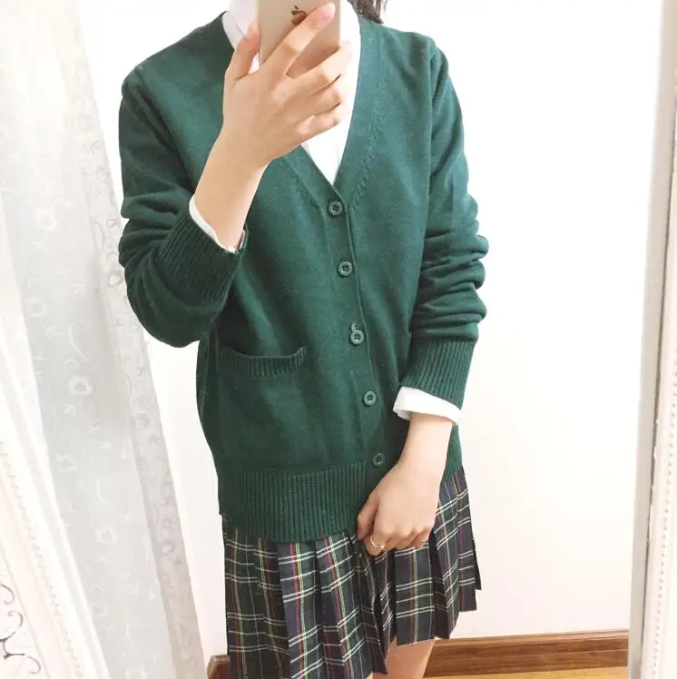 GREEN Японские JK средней школы девушки женские костюмы моряка униформа косплей свитер любовь живой свитер Himiko Toga SWEATERSHIRT JKA3 - Цвет: GREEN