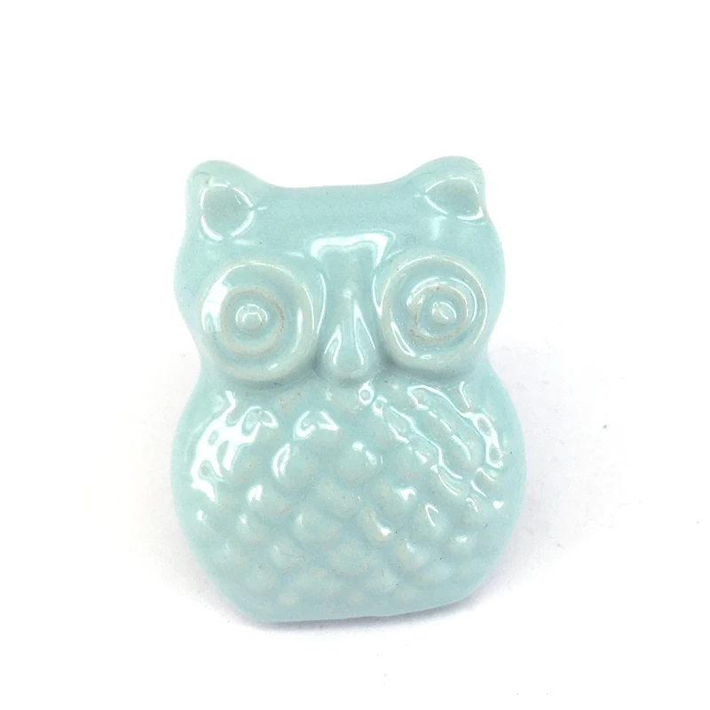 السيراميك المقابض أثاث غرفة الأطفال الكرتون التأثيرات ، البومة شكل الأثاث خزانة خزانة مقابض التأثيرات المقابض