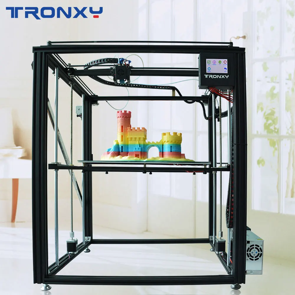 Новейший Tronxy X5ST 500 2E большой 3d принтер 2 в 1 двойной цветной экструдер Циклоп с