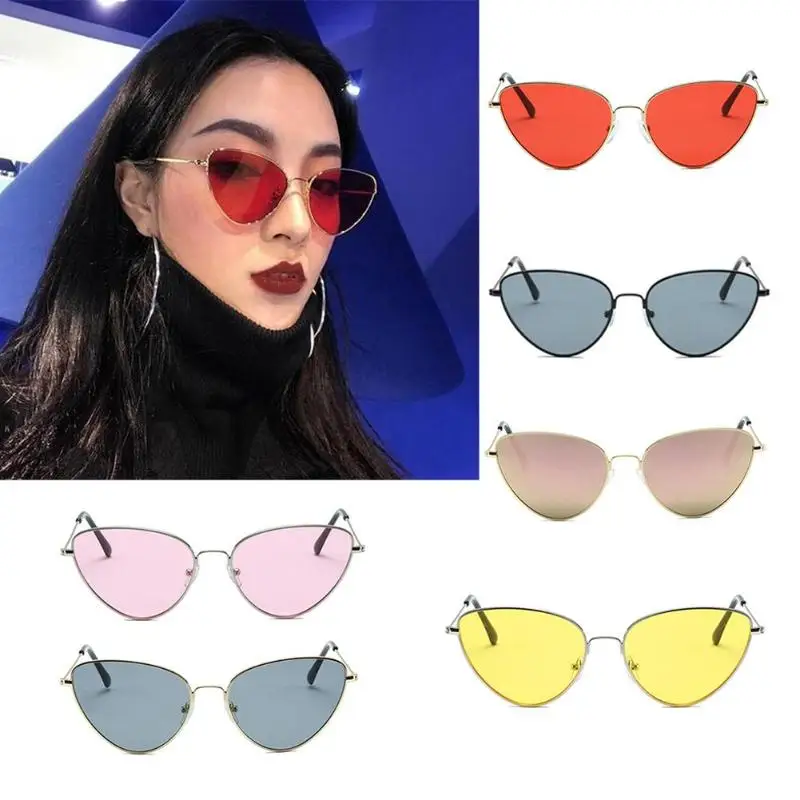 

2019 New Metal Sunglasses Women Brand Designer Candy Color Sun Glasses Outdoor Street Beat Oculos De Sol Feminino