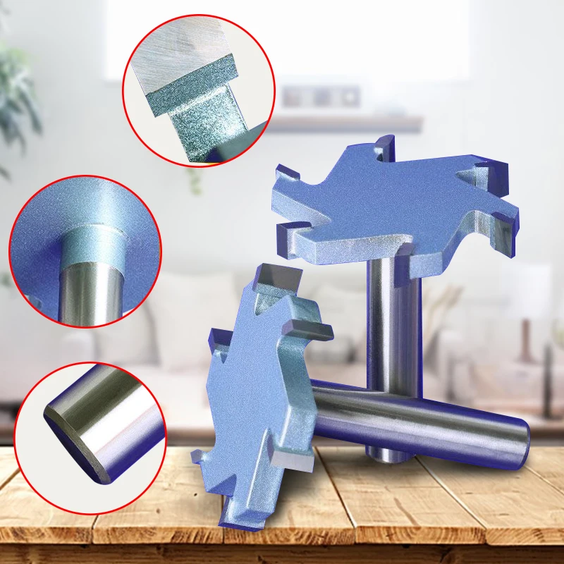 Offerte 1 2 pollici 4 T o 6 T lavorazione del legno router bit carburo di tungsteno di tipo T cutter strumenti di intaglio del legno strumenti di lavorazione del legno coltello