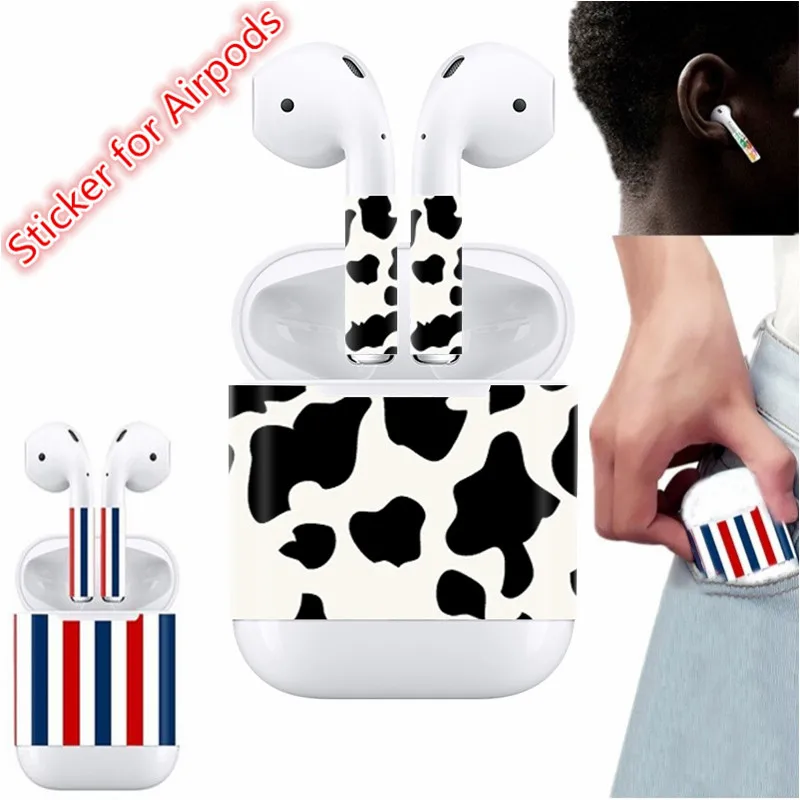 

Fashion Stickers for AirPods Skin Silicone Case for AirPods Skin Decal Protective Cover Wraps