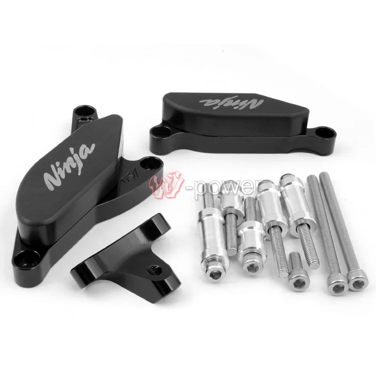 

For Kawasaki Ninja ZX-10R Zx10r 2008-2010 2009 Engine Stator Clutch Cover Frame Slider Protector Black