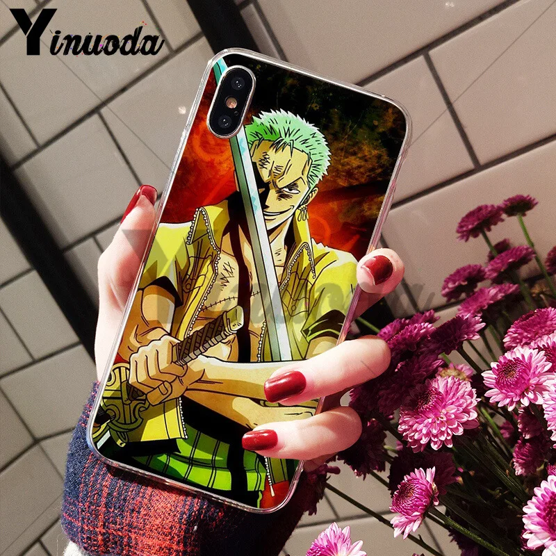 Yinuoda one piece Roronoa Зоро уникальный роскошный силиконовый чехол для телефона для iPhone 8 7 6 6S Plus X XS max 10 5 5S SE XR Coque Shell