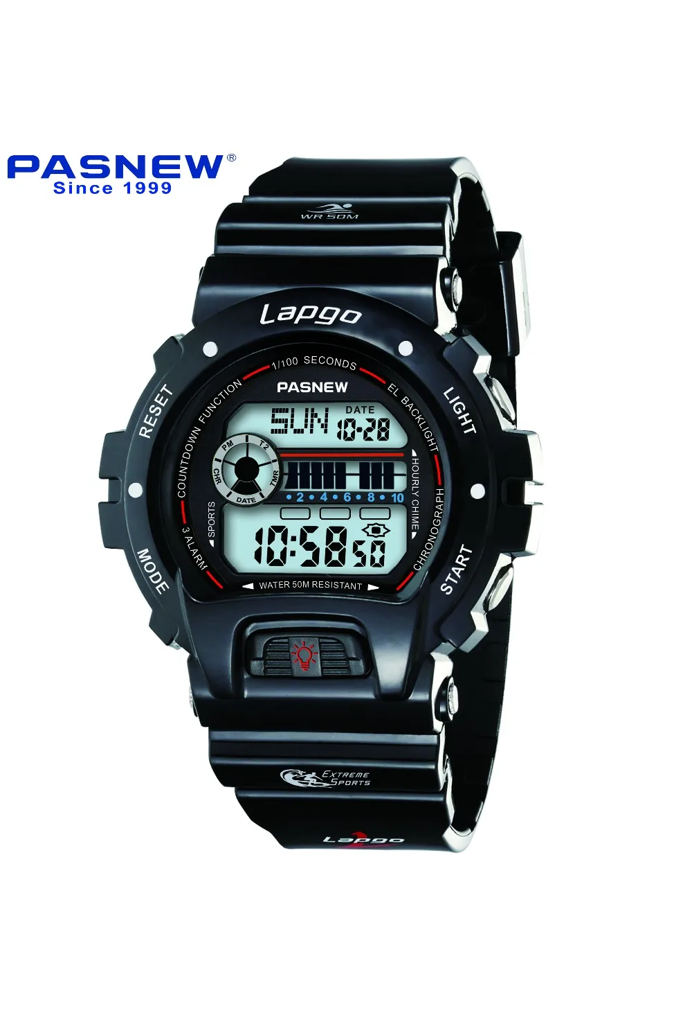 

2018 Pasnew Excellent Workmanship Waterproof Auto Sleep Countdown Function Sport Wristwatches for Men and Women PLG-1020D