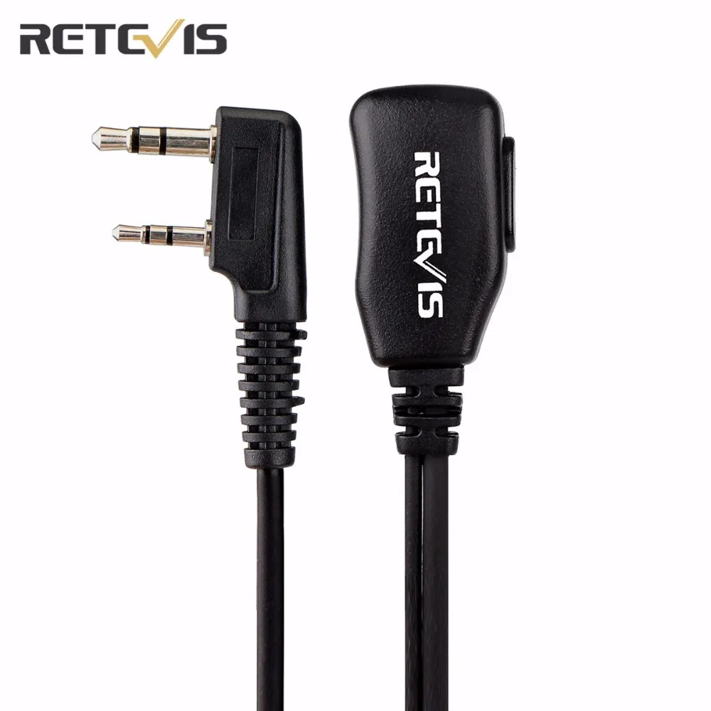 Retevis 2 Pin PTT Микрофон Гарнитура тайная Акустическая трубка в ухо наушник для Kenwood F радио Baofeng CB аксессуары C9003A