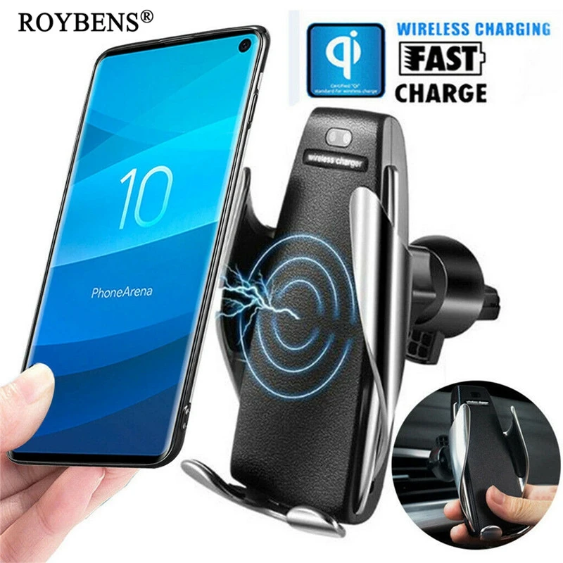 

Wireless Charger Car Phone Holder For Samsung S10 iPhone X QI Fast Charge Universal Mobile Phone Stand Smartphone Holder Support