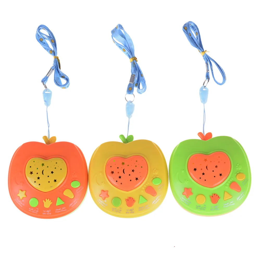 

Mini Apple Quran Learning Machines with LED Light Projection Arabic Apple Stories Teller Kids Learning Islamic Toys 1pc Hot Sale