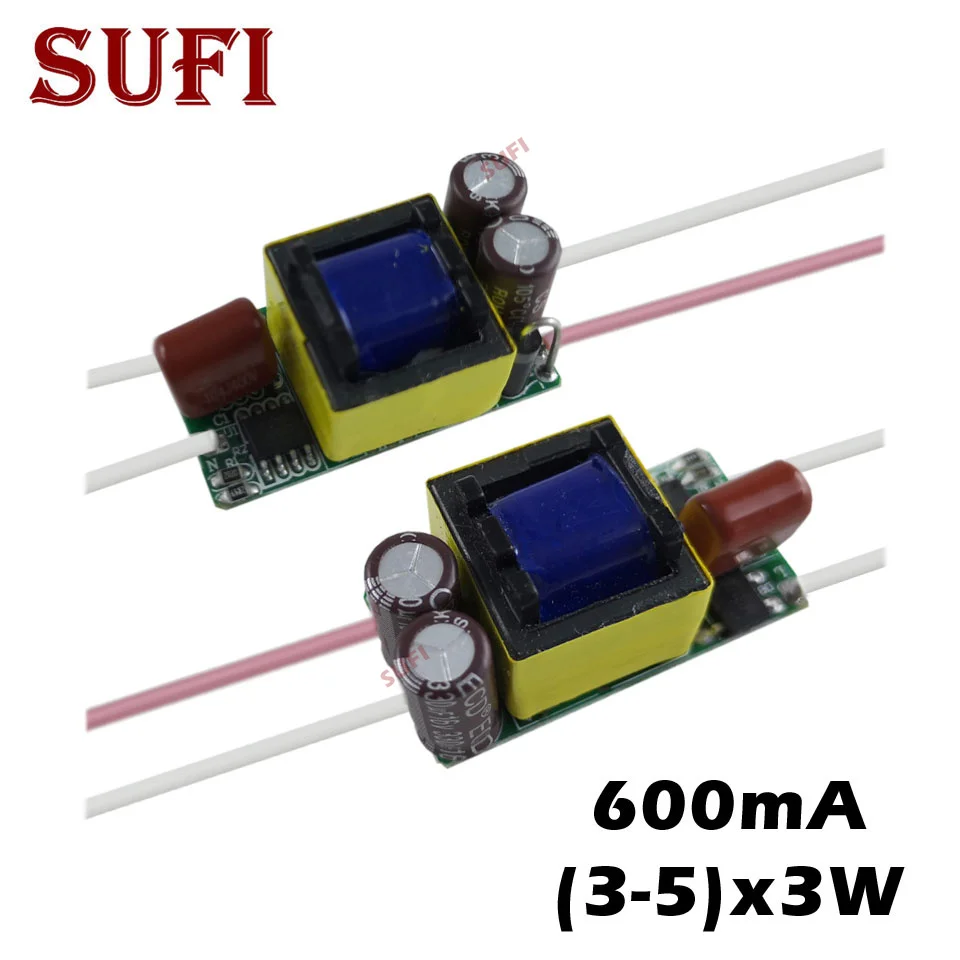 

9W 12W 15W LED Driver Built-in Isolated Power Supply 3-5x3W 600mA Lighting Transformer For 9 12 15W Watt Spotlights Bulb Light