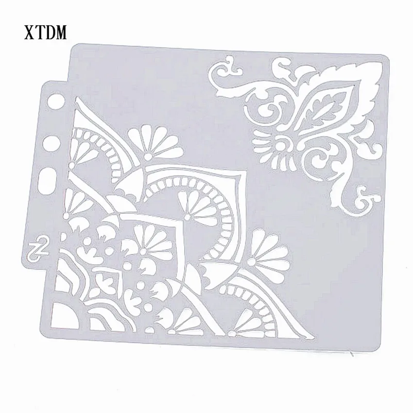 

Flower tip plastic mold shield DIY cake scrapbook stencils hollow Embellishments printing lace ruler Valentine's Day