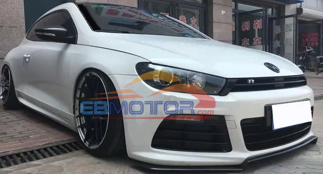 Real carbon fiber front lip spoiler for VW Scirocco R bumper 2009-2014  V057