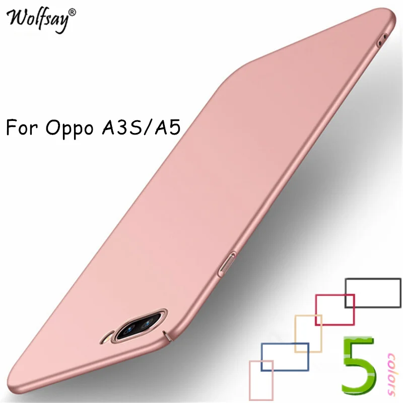 Матовый чехол из поликарбоната для Oppo A3S модный роскошный пластиковый сотового