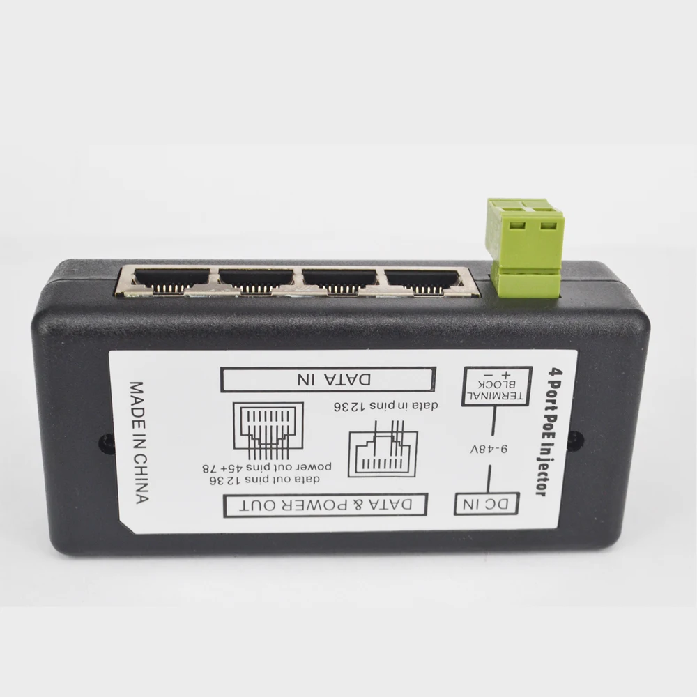 CTVMAN POE инжектор 4ch разветвитель Power Over Ethernet 4 порта разъемы IEEE802.3af/at адаптер питания