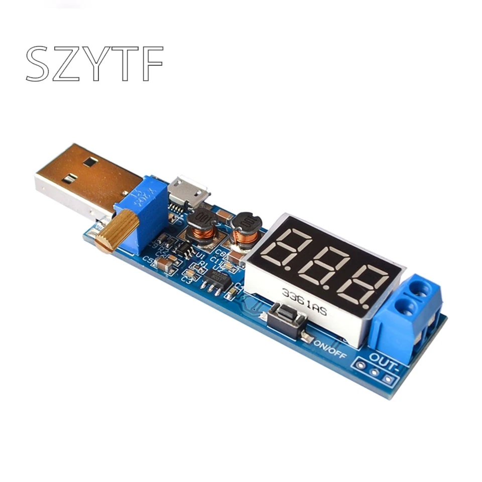 

DC-DC USB boost power regulator module 5V to 3.3V 9V 12V 24V desktop power module