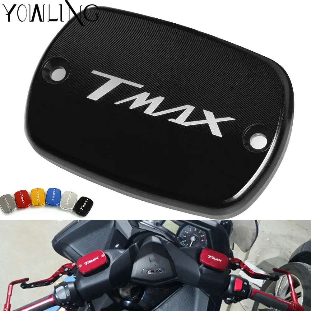 

NEW CNC Aluminum Motorcycle Brake Fluid Fuel Reservoir Tank Cap Cover For YAMAHA T-Max 500 2008-2011 TMAX 500 T-MAX500 2012-2015