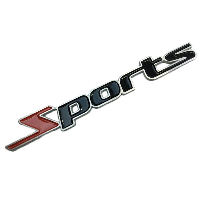 

3D Car Stickers SPORT Logo Emblem Car Styling Sticker Metal Brushed Body Badge For Ford Focus 2 BMW E46