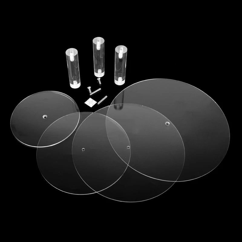 Горячие собрать и разобрать подставка для торта круглый акрил 3/4 уровня кекс торт стенд Отделка оборудование для дня рождения подставки