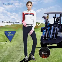 Новые зимние женские сплошной цвет утолщение флис Гольф Брюки женские на осень-зиму теплые тонкие дышащие спортивные Гольф Штаны 26- 31