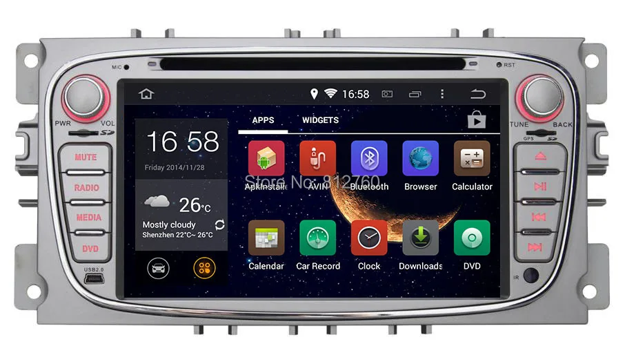 Flash Deal Quad 4 Core Android 5.1.1 Car DVD GPS For Ford Mondeo Focus 2 S-max 2008 2009 2010 2011 with Radio Navigation Bluetooth+camera 12