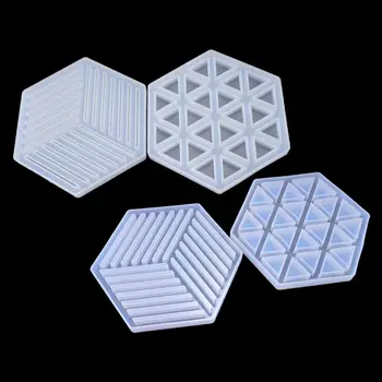 

Geometric Tray Silicone Molds Handmade Epoxy Resin Teacup Dish Hexagon Accessories Tray DIY Resin Jewelry Tools